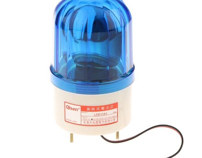 Industrial Safety Rotary Lamp Strobe Signal Warning Light Blue