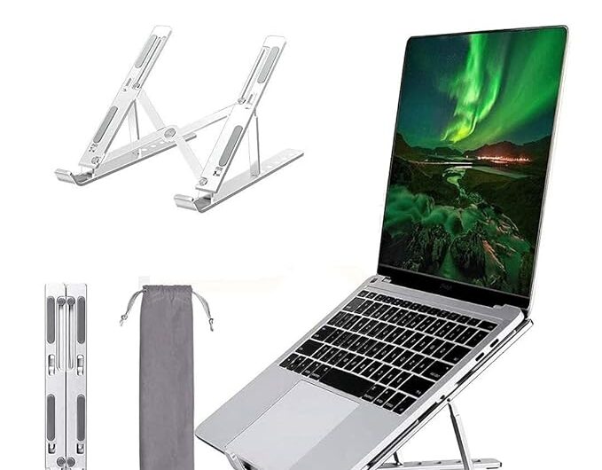 6 Angles Adjustable Aluminum Ergonomic Foldable Stand for Laptop 