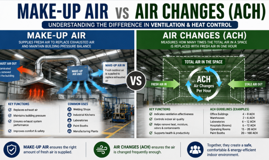 Difference Between Make-Up Air and Air Changes | Ventilation & Heat Control Guide