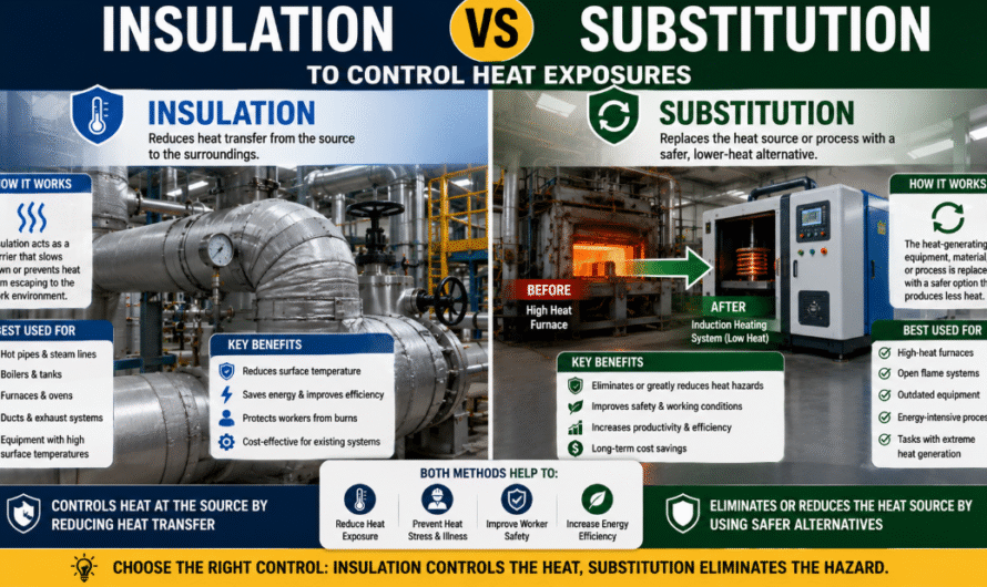 Difference Between Insulation and Substitution to Control Heat Exposure | Workplace Safety Guide