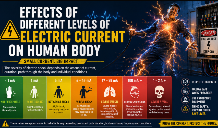 Effects of Electric Current on Human Body | mA Shock Effects Explained