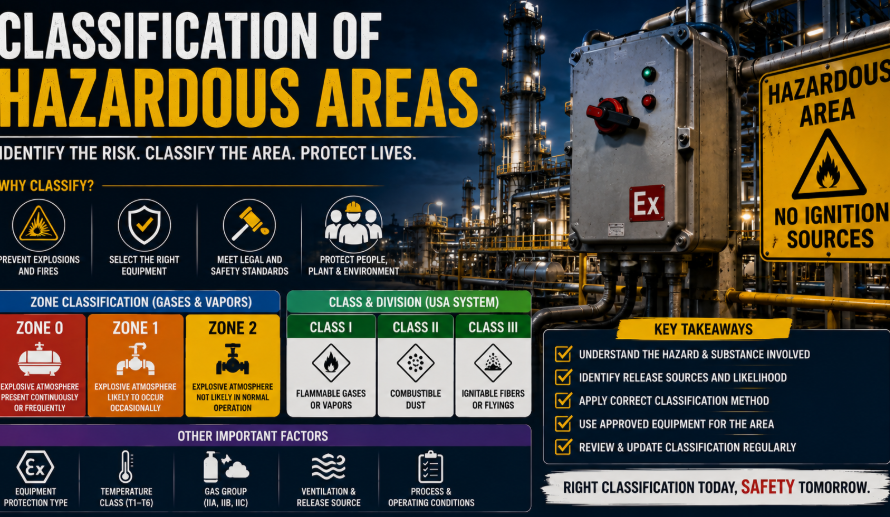 Classification of Hazardous Areas: Zones, Classes & Electrical Safety
