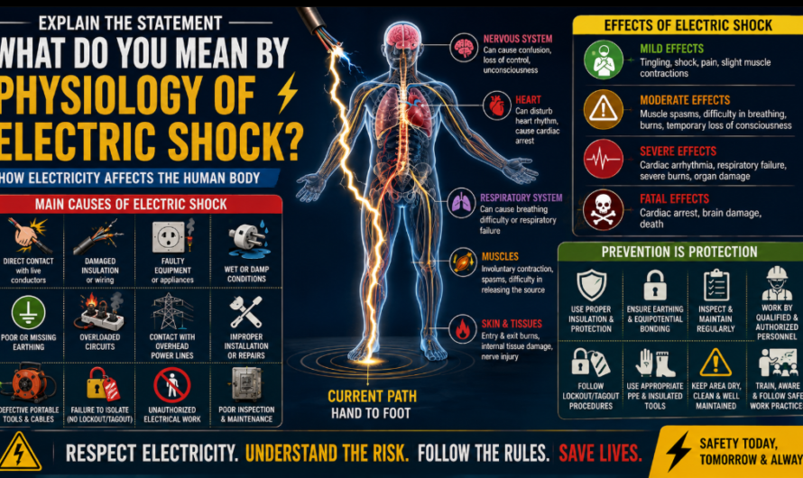Physiology of Electric Shock: Causes, Effects & Safety Measures